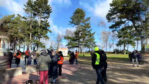 Baabe - Die Teilnehmer an der Demo gegen das LNG Terminal finden sich ein-Apple 26-02-2023