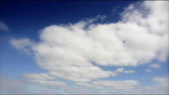 Blue sky and white clouds.