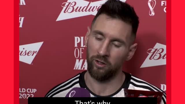 Your budwiser player of the match lionel Messi