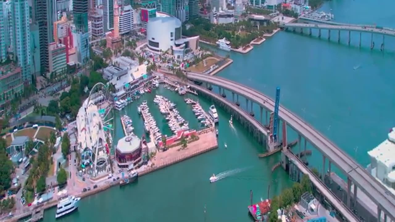 Miami Florida USA by drone 4k video