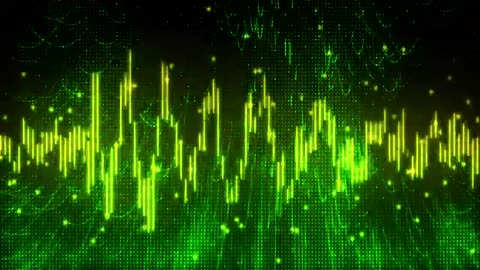 Green virtual musical waveform