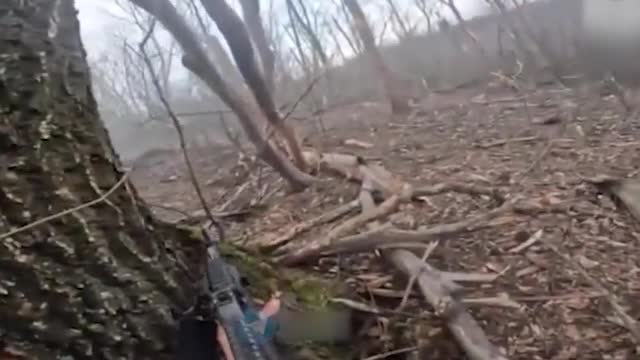 Вон голова торчит! Уже не торчит. Кадры штурма позиций ВСУ от первого лица.