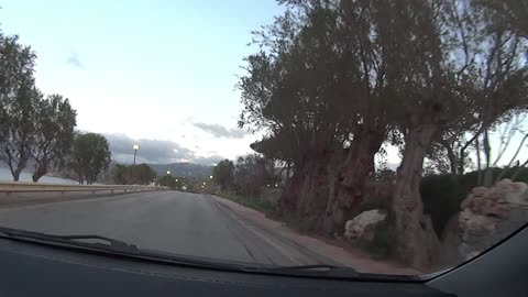 driving next to the sea and inside Sitia