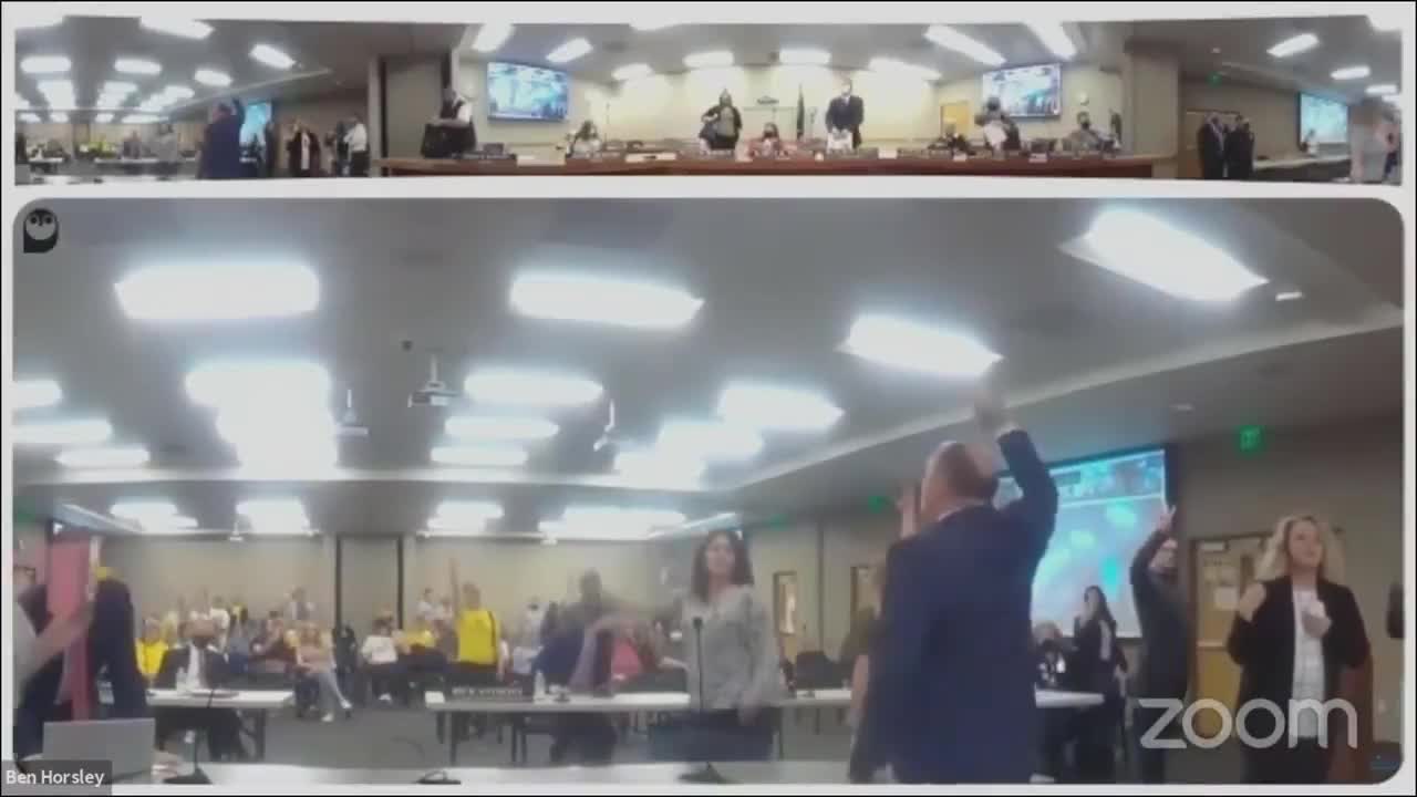 School Board Meeting - Caught on Zoom