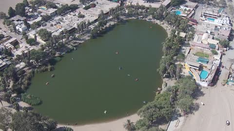 Drone footage captures amazing oasis in Peru