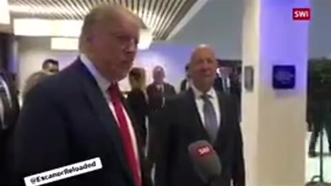 Nothing to see here, just Donald J Trump congratulating Klaus Schwab on his fantastic job