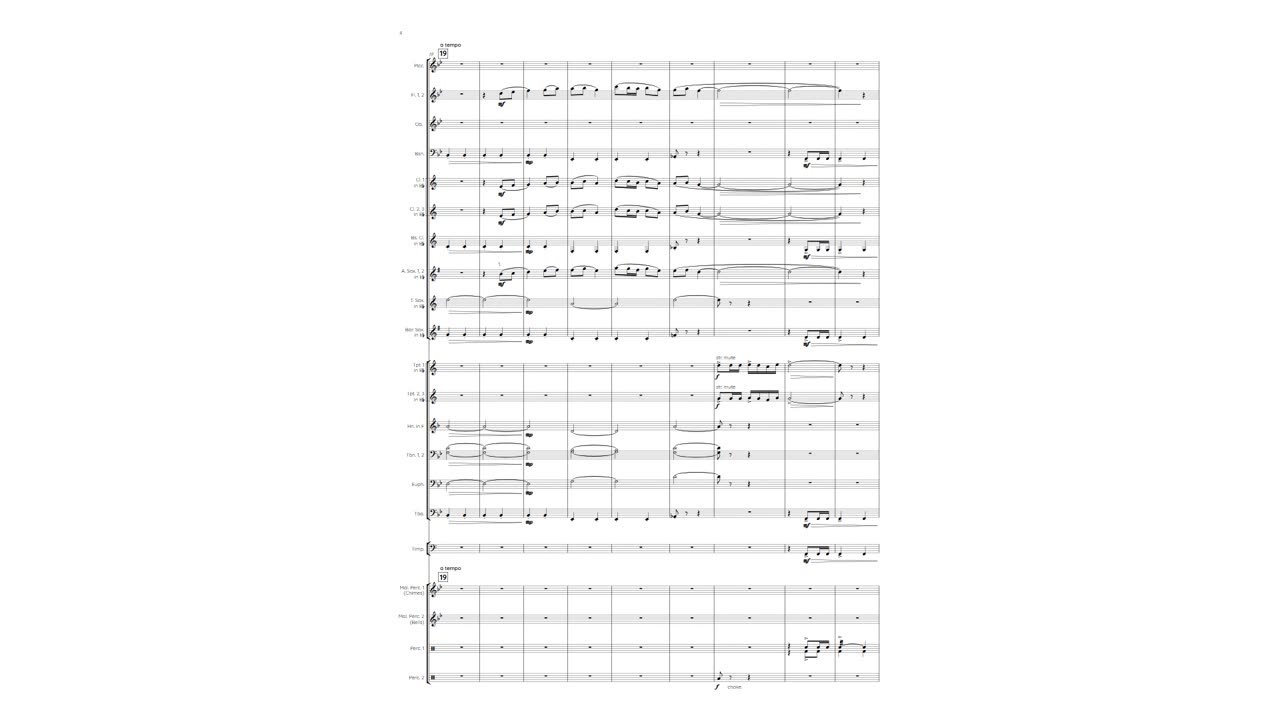 Brandon Nelson - The Mightiest Eagle (concert band) [score video]