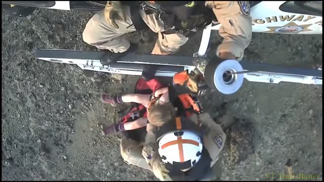 CHP Helicopter Rescue of Family of 6 From Oat Hill Mine Trail