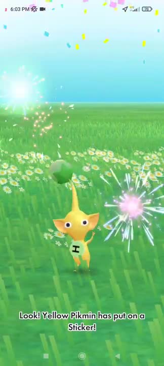 Pikmin Bloom-Yellow Pikmon With Sticker