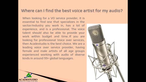 What are Voice over services?