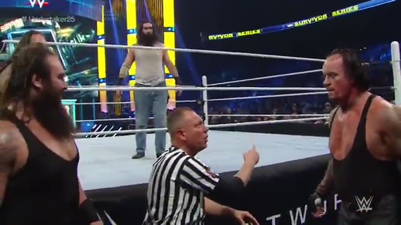 (2015.11.22) Undertaker & Kane vs Bray Wyatt and Luke Harper - WWE