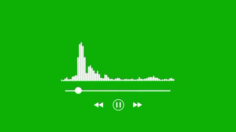 Audio waves in a green screen Free copyright