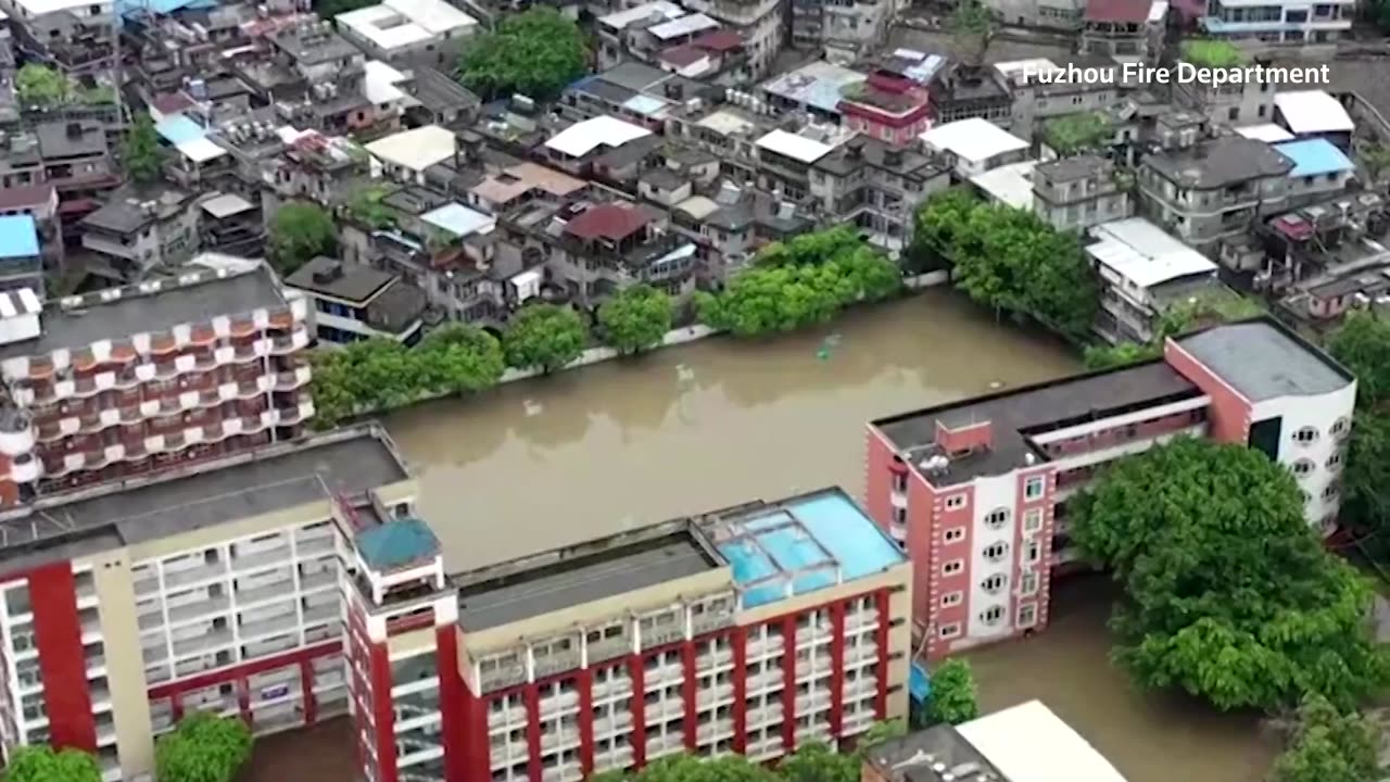 Flood victims rescued in China's Fuzhou after typhoon