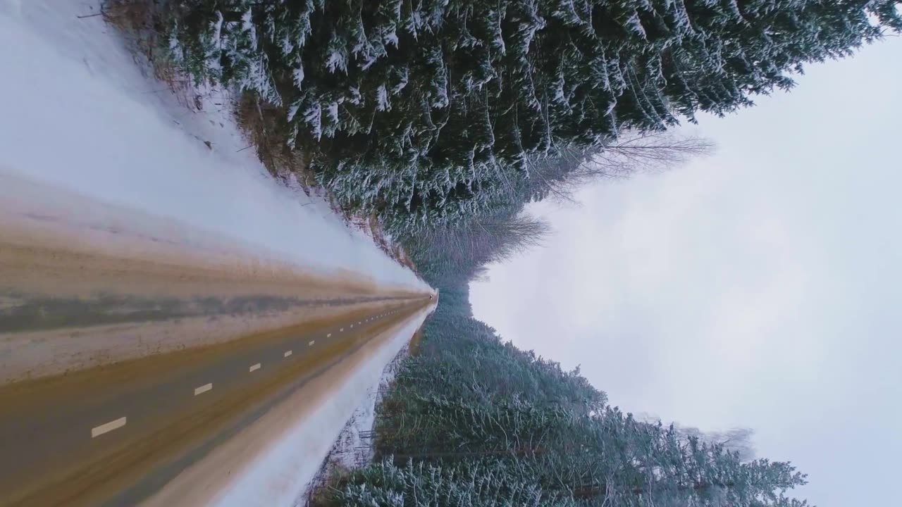 Experience the breathtaking Norway winter road scene #nature #norway #scene #4knature