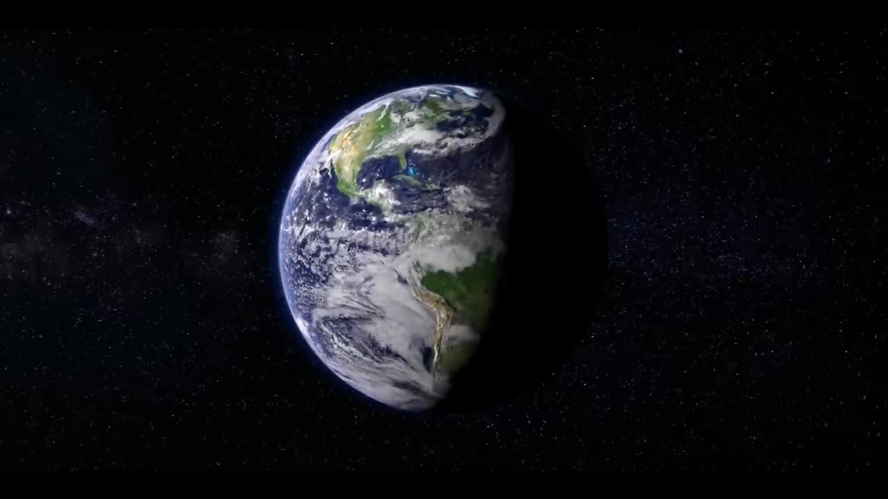 Earth Rotating In the space