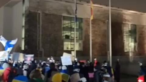 German / Ukrainian Refugees Protest at the Bundestag For Tank aid to Ukraine