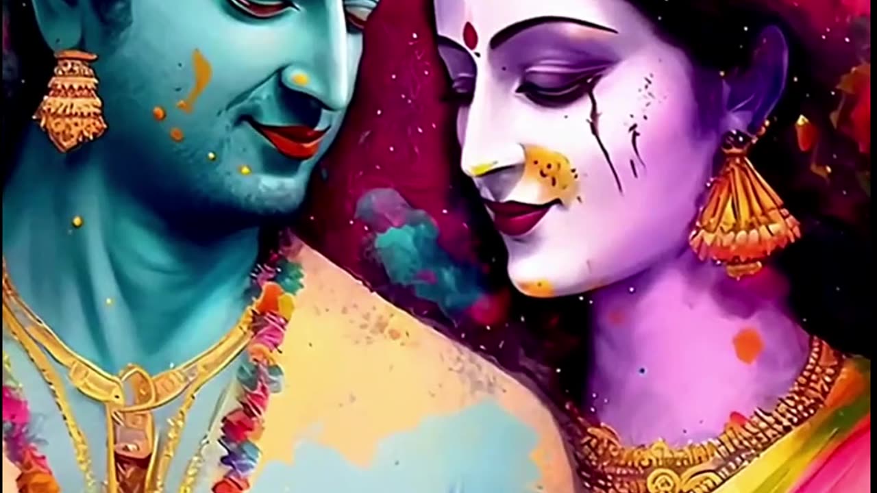 krishana radha holi #viral #holi #usa