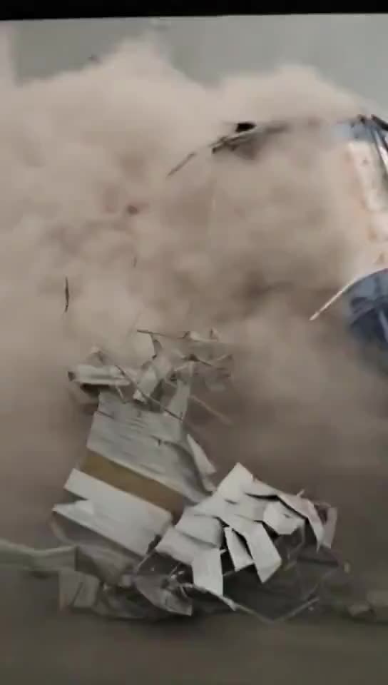 Extreme close range of the powerful tornado in Dongming, Shandong Province China