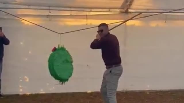 Gender Reveal Piñata Party Game Gone Wrong