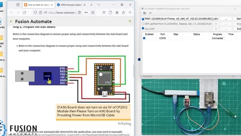 How to Flash the AT Commands Firmware in A9G(GSM/GPRS + GPS) Board | IoT | IIoT |