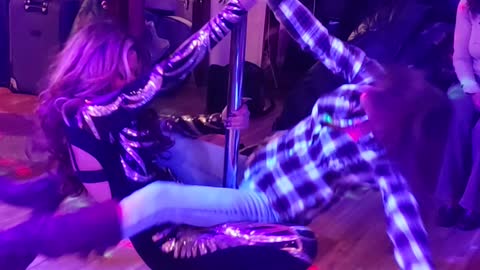 NYE party pole dancing part 2