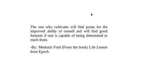 "Life Lesson from Epoch" -Checkout Description