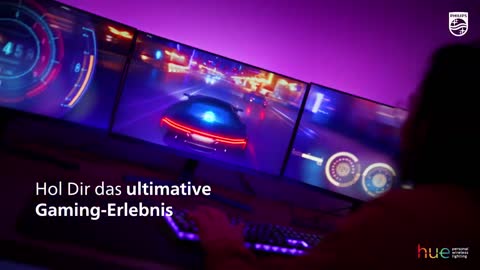 Philips Hue Play Gradient Lightstrip für drei Monitore