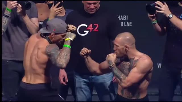 Conor McgregorNaughty Face Off with Poirier