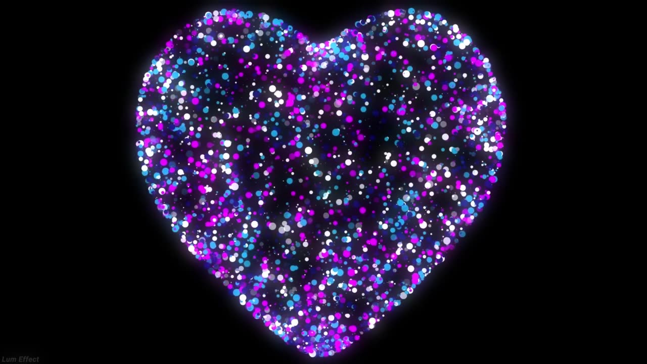 606. Video Heart Effect Background 😘Big Neon Heart