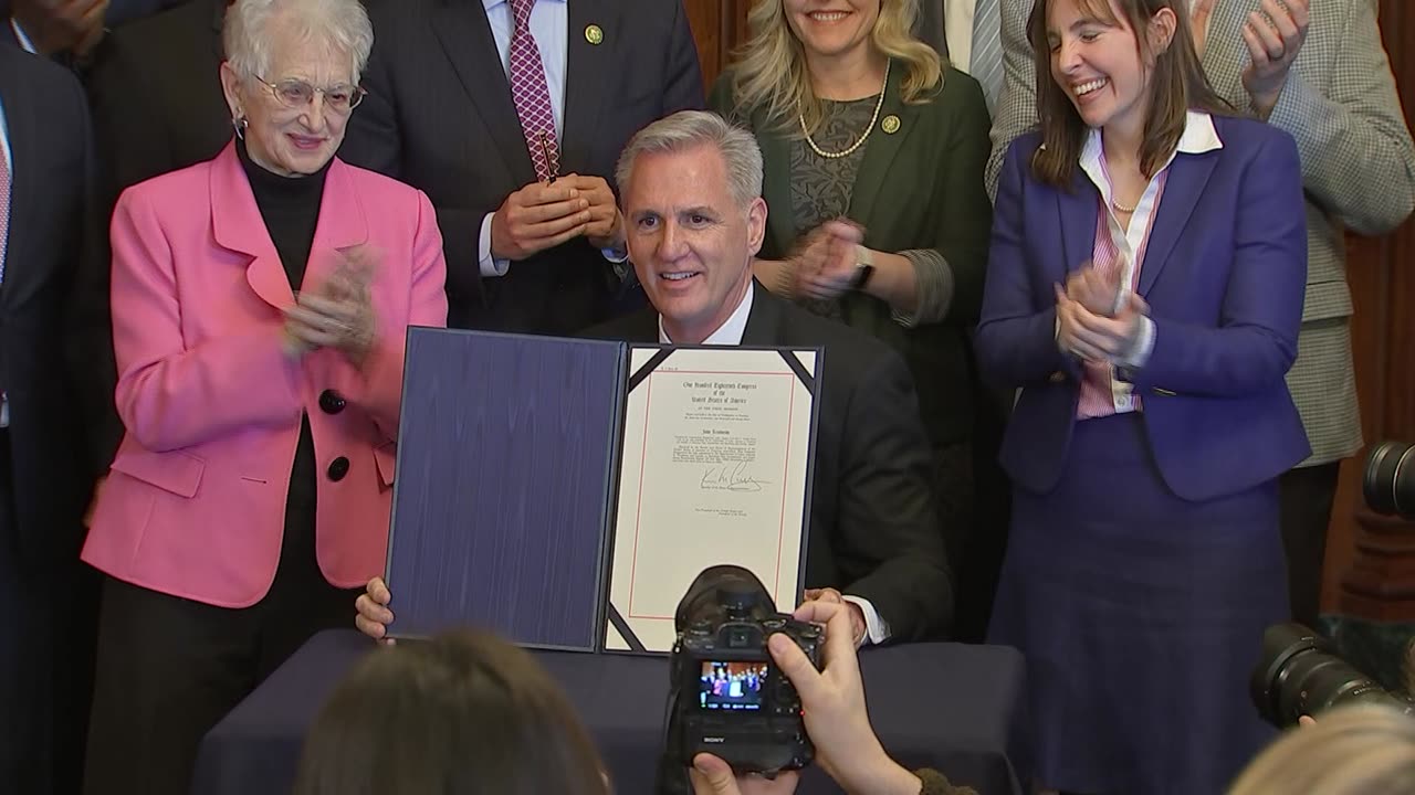 Speaker McCarthy holds bipartisan bill signing ceremony