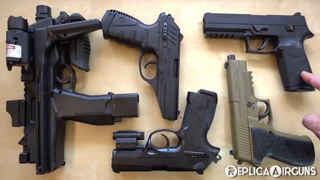 Sig Sauer P250 P226 - Umarex PX4 Storm - Gamo P25 MP9 Comparison