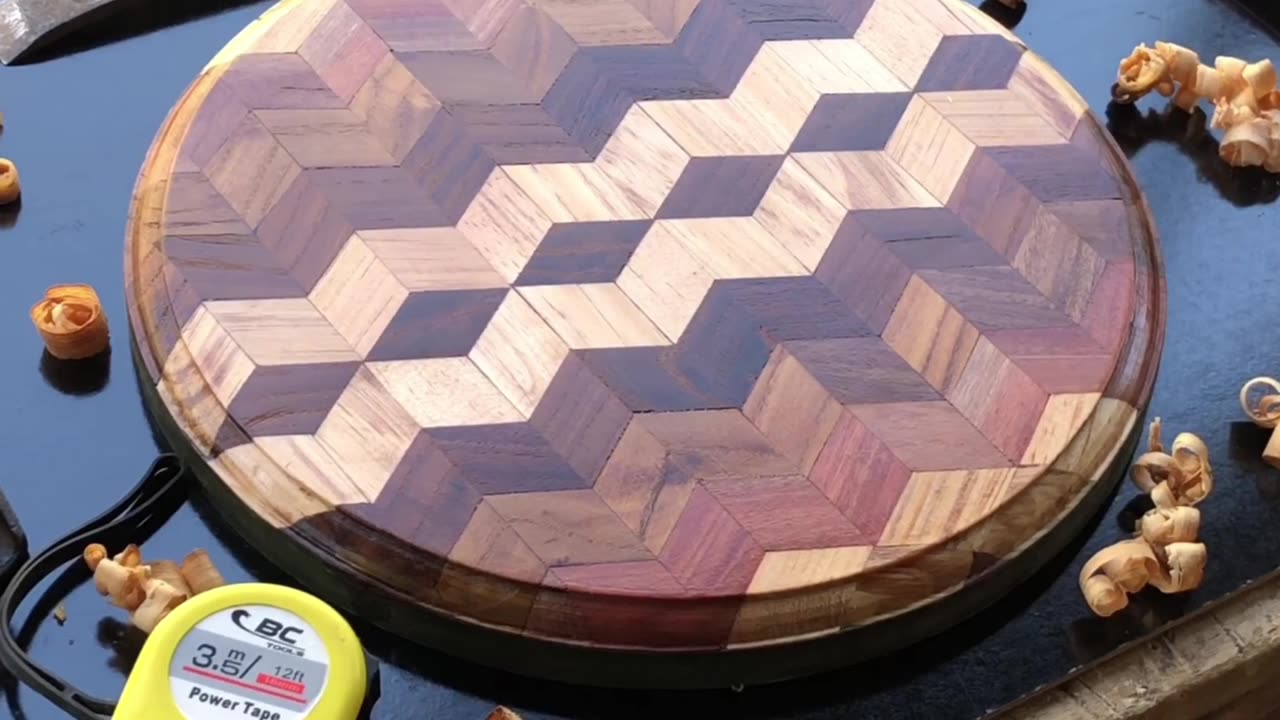 Woodworking skills || 3d Block Pattern