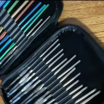 Crochet kit with different sizes and colors #crochet #craft #art