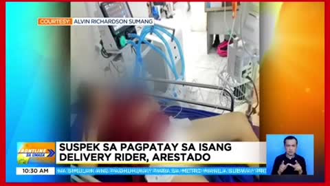 Suspek sa pagpatay sadelivery rider, arestado