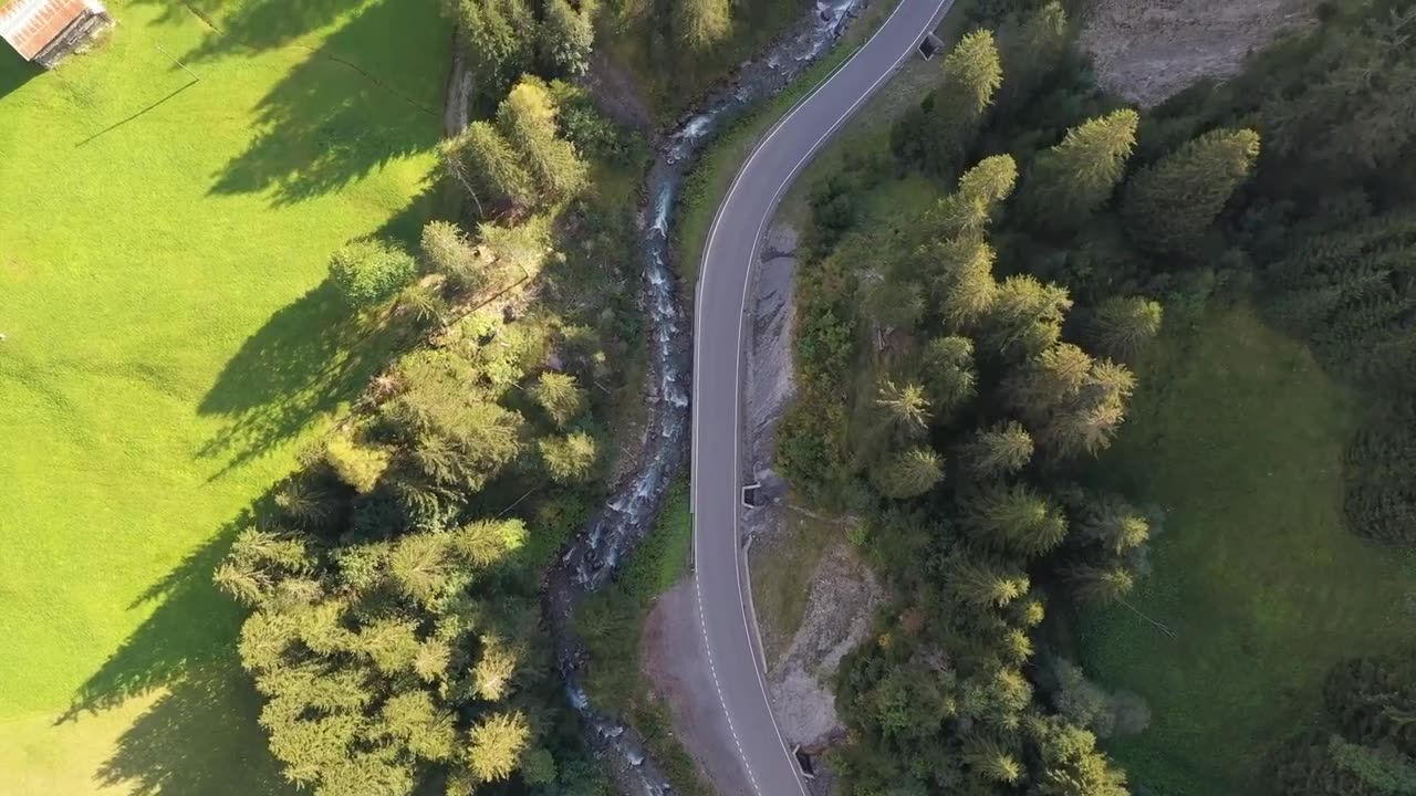 Natural Road Footage Amazing Nature from drone