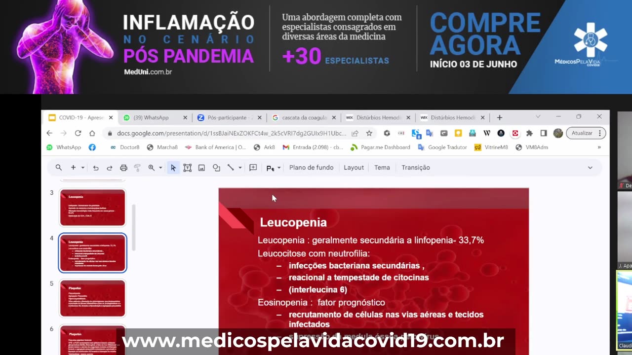 Reações adversas hematológicas possíveis da inoculações C19