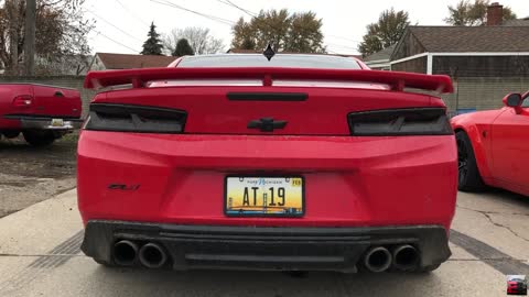 Exhaust vs Stock! 17 ZL1 vs 18 Widebody Hellcat!