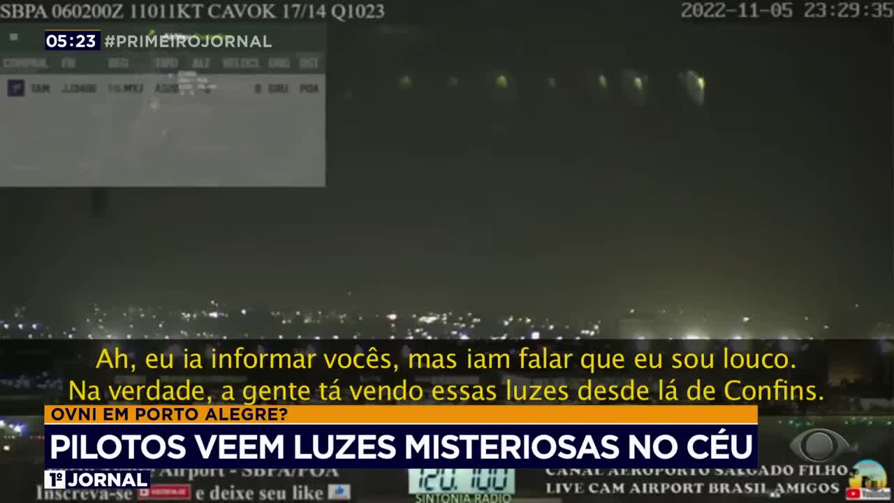 Pilotos veem luzes misteriosas que lembram óvnis no céu gaúcho