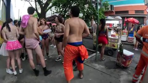 Brazil Carnival in Rio | 🔥 Copacabana Bloco Brazil 😏 4K