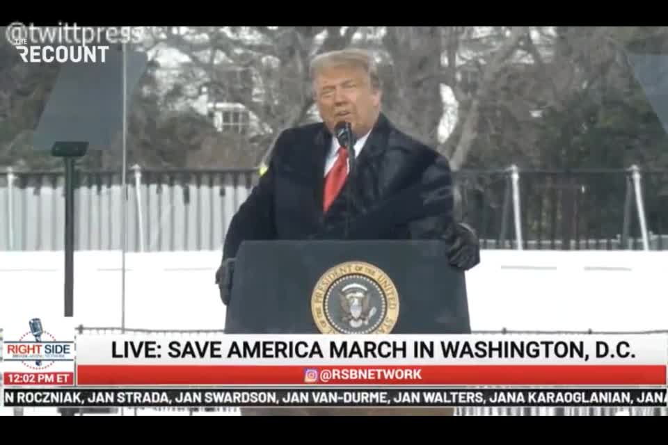 President trump says "we will never concede"