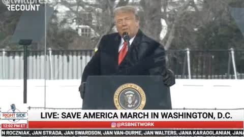 President trump says "we will never concede"