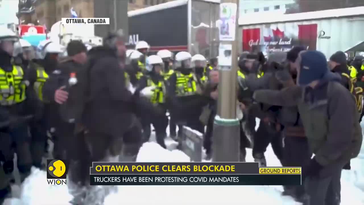 CANADA: OTTAWA POLICE CLEAR BLOCKADE AS OFFICERS ACCUSED OF FORCEFUL EVACUATION