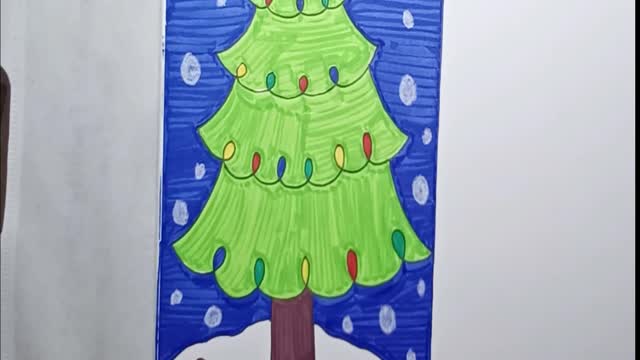 Christmas Tree Drawing | Scribbling Drawing For Nursery