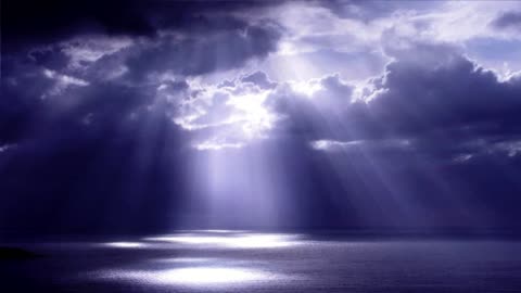 Ocean Sunbeams Sky Clouds Light Rays Water