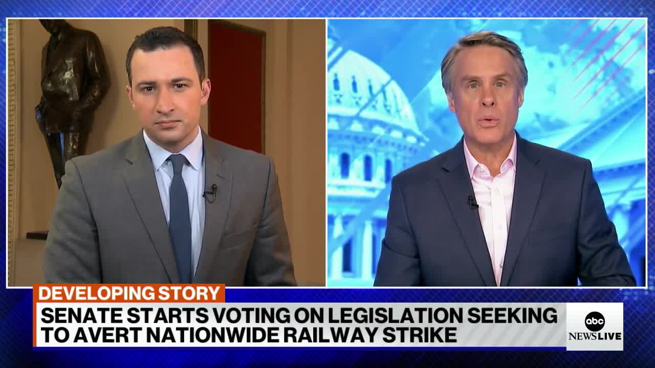 Senate votes on bill to avert nationwide rail worker strike