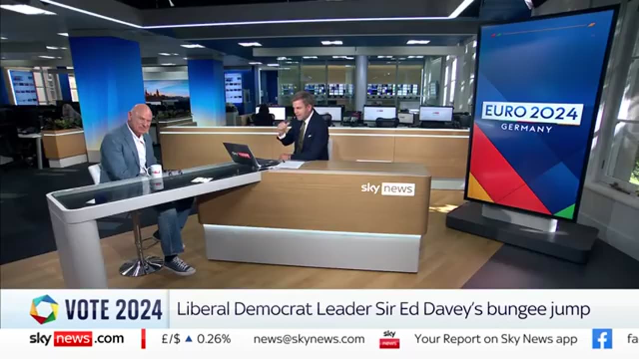 Lib Dem leader Ed Davey bungee jumps as polling day approaches _ Election 2024