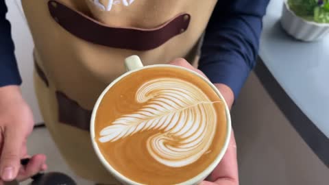 Latte art - Rosetta - Barista Cinnamon