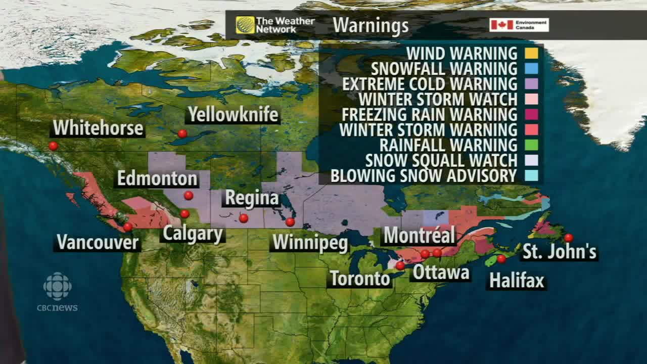 Canada's inclement weather weekend