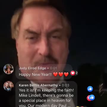 Mike Lindell wishing Happy New Year from Maralago 2023