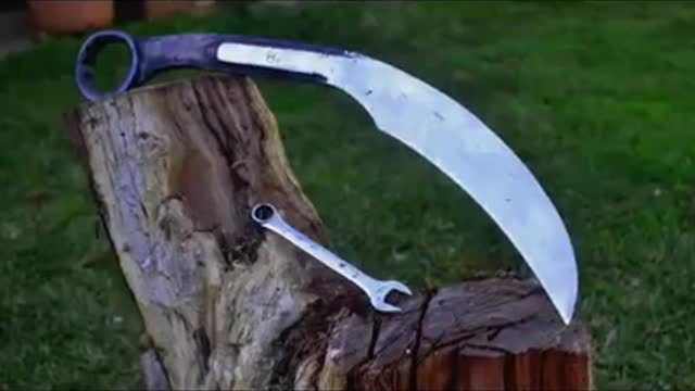 This Karambit knife started life out as a wrench